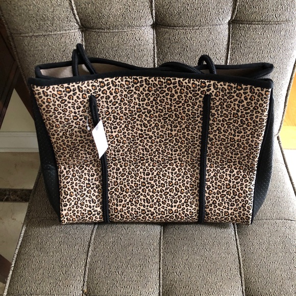 Anthropologie leopard tote bag purse - Picture 7 of 11